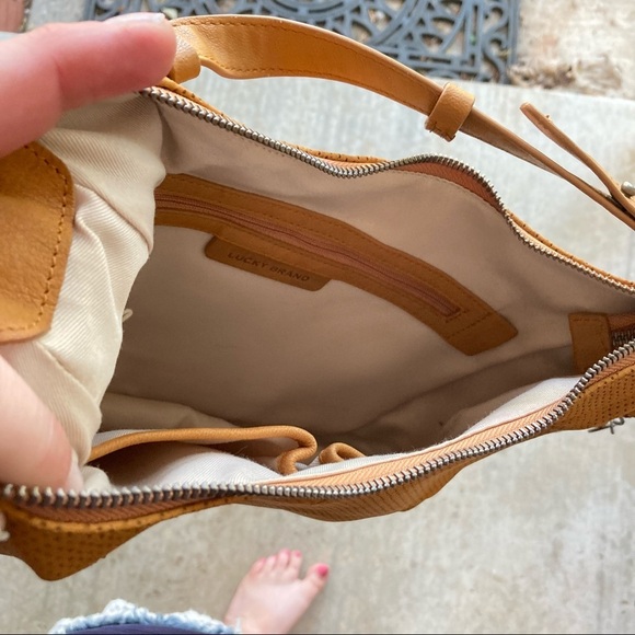 Lucky Brand | Ebon Vachetta Perforated Hobo Purse - Picture 6 of 16